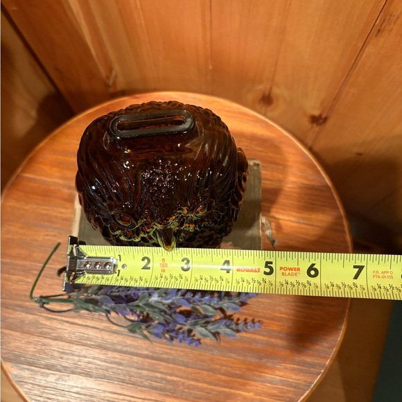 Amber Glass “Wise Ole Owl” bank - Picture 7 of 7